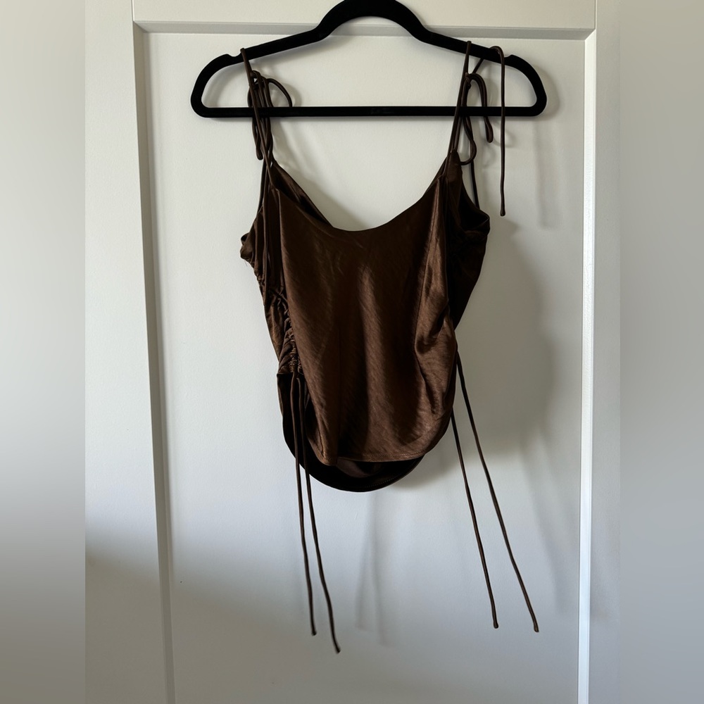 Lioness Chocolate String Along Top Size Small - image 3